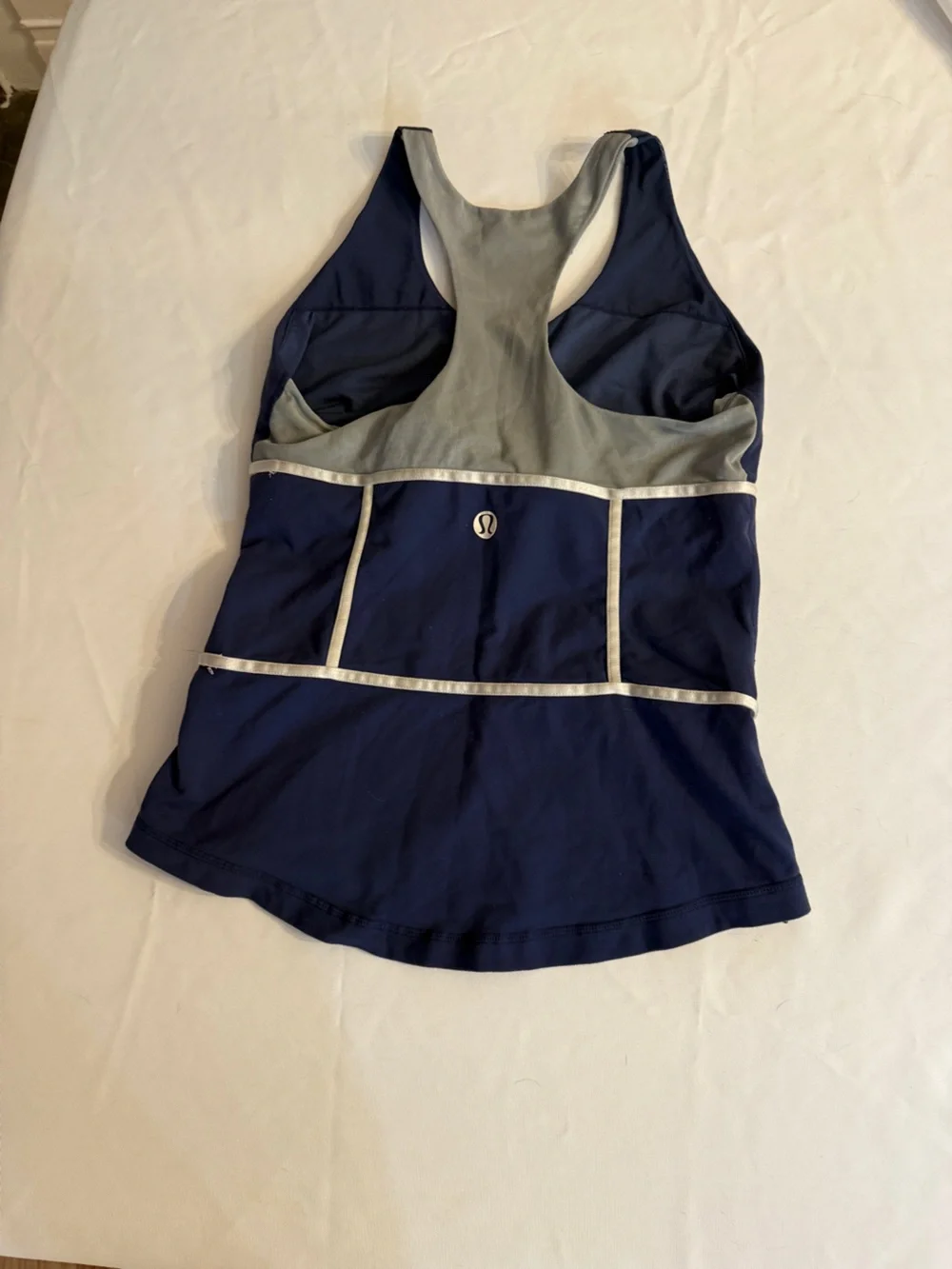 lululemon athletica Navy Tank Top with Silver Trim